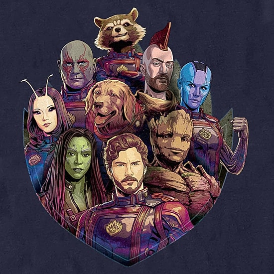 Mens Crew Neck Short Sleeve Regular Fit Guardians of the Galaxy Graphic T-Shirt