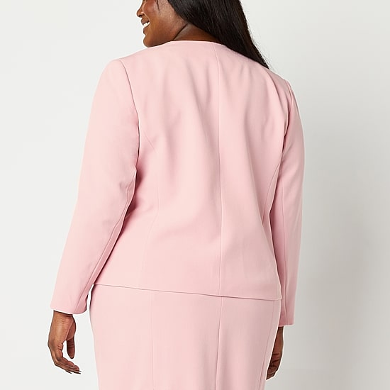 Black Label by Evan-Picone Womens Plus Classic Fit Suit Jacket