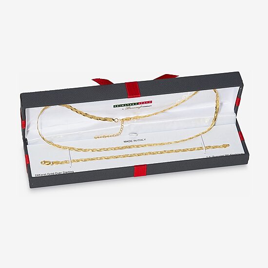 Womens 24K Gold Over Silver Oblong 2-pc. Jewelry Set