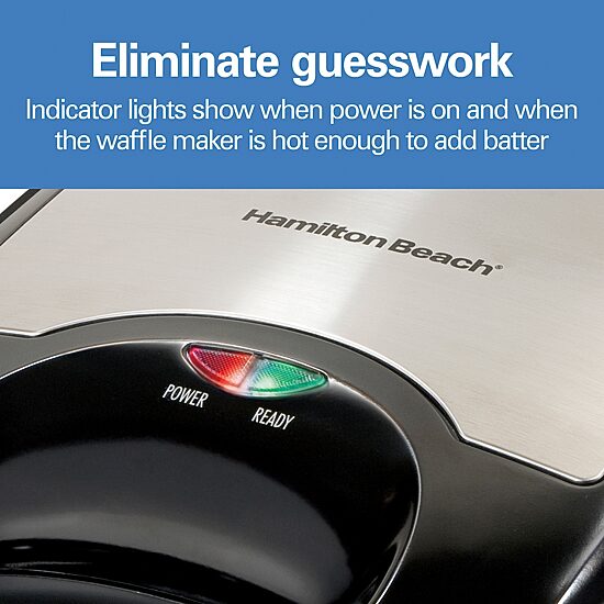 Hamilton Beach® 4-Square Belgian Waffle Maker