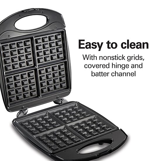 Hamilton Beach® 4-Square Belgian Waffle Maker