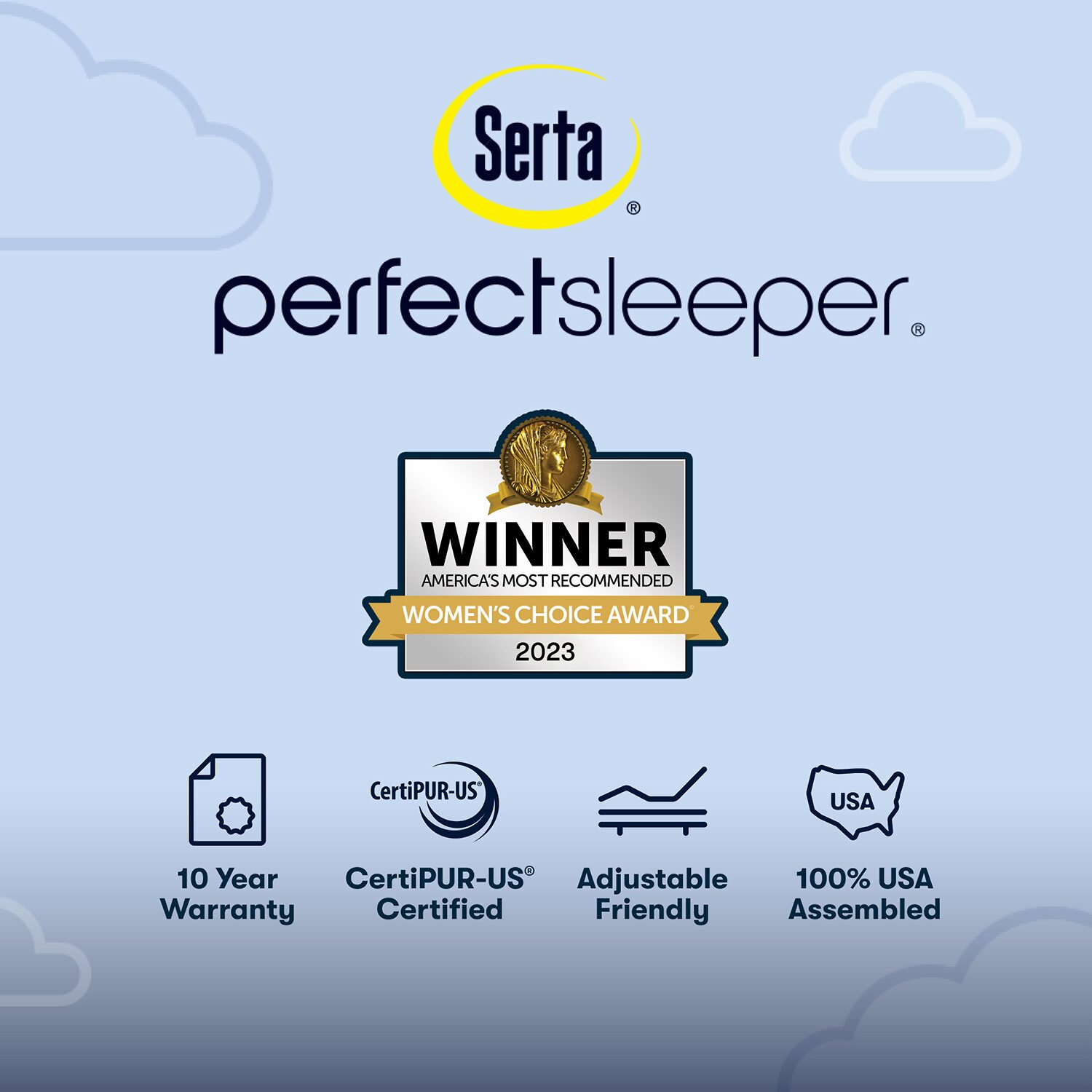 Serta Perfect Sleeper Cobalt Calm Plus 14.5" Medium Pillow Top - Mattress Only
