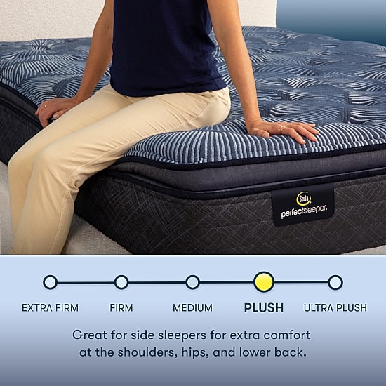 Serta Perfect Sleeper Cobalt Calm 15.25" Plush Pillow Top - Mattress Only