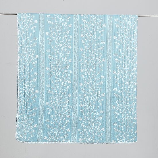 Linery Floral Striped Reversible Quilt Set