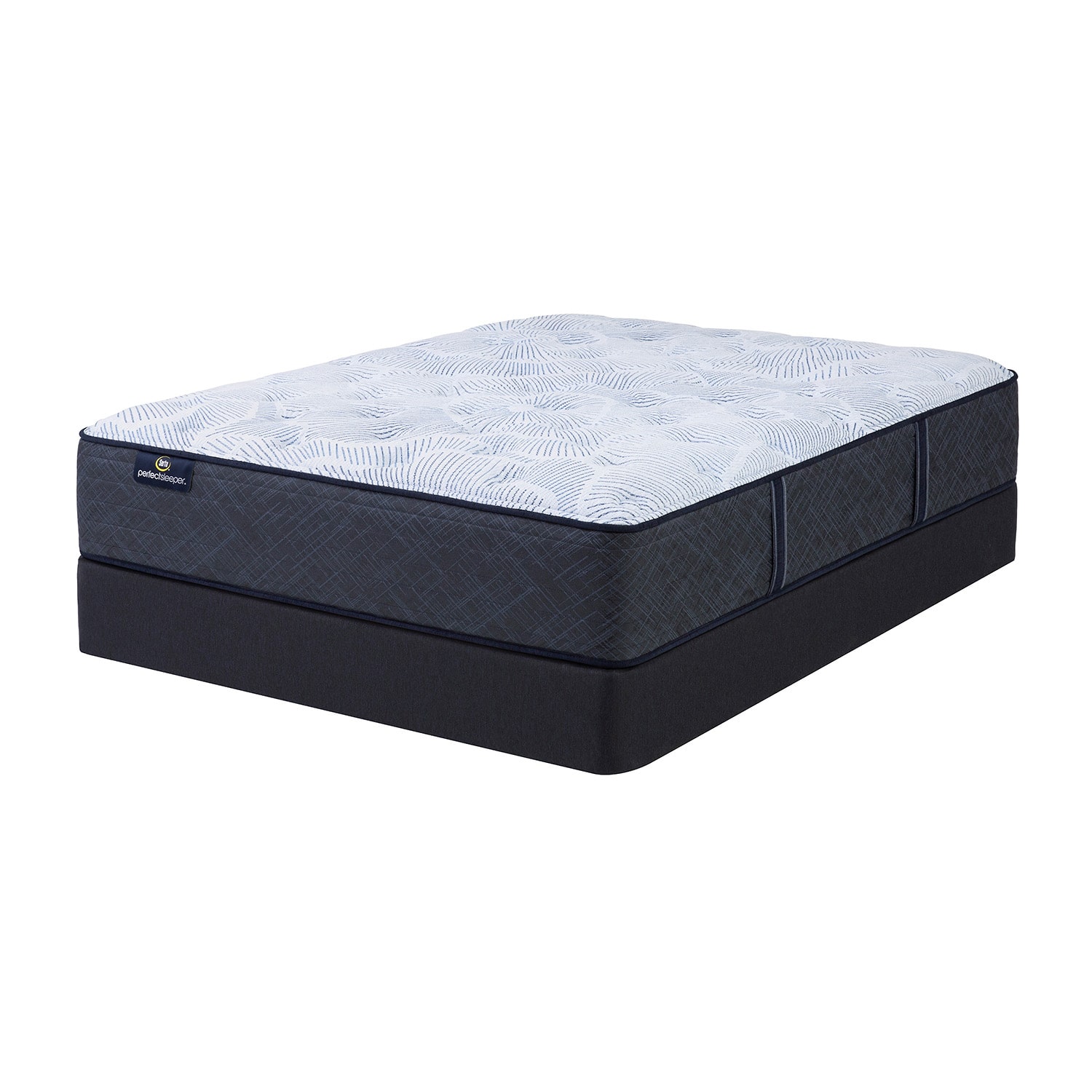 Serta Perfect Sleeper Blue Lagoon Nights 13.5" Plush Tight Top - Mattress + Box Spring