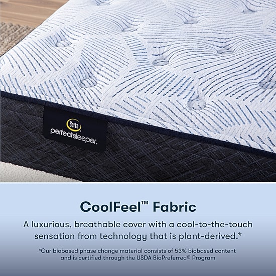 Serta Perfect Sleeper Blue Lagoon Nights 13.5" Plush Tight Top - Mattress + Box Spring