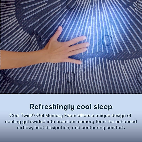 Serta Perfect Sleeper Cobalt Calm Plus 14.5" Medium Pillow Top -  Mattress + Box Spring