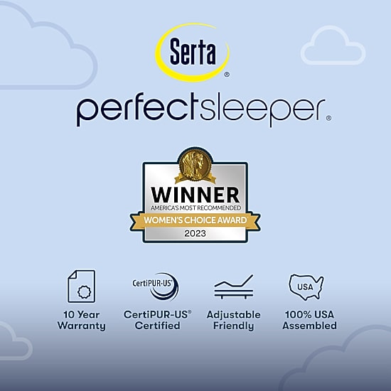 Serta Perfect Sleeper Euphoric Nights 14" Hybrid Firm Mattress + Box Spring
