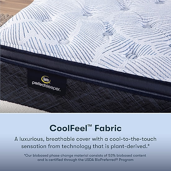 Serta Perfect Sleeper Blue Lagoon Nights 14.5" Plush Pillow Top - Mattress + Box Spring