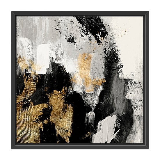 Lumaprints Neutral Gold Collage Framed Canvas Art