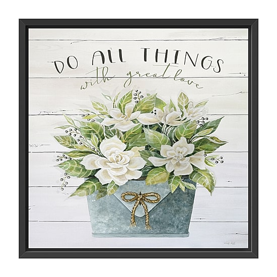 Lumaprints Do All Things With Great Love Framed Canvas Art