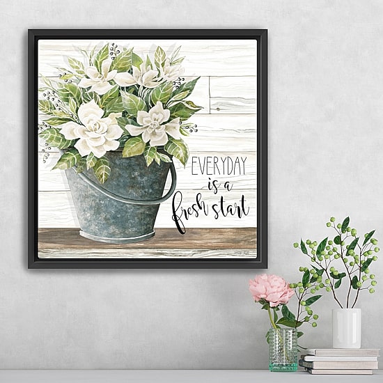 Lumaprints Everyday Is A Fresh Start Framed Canvas Art