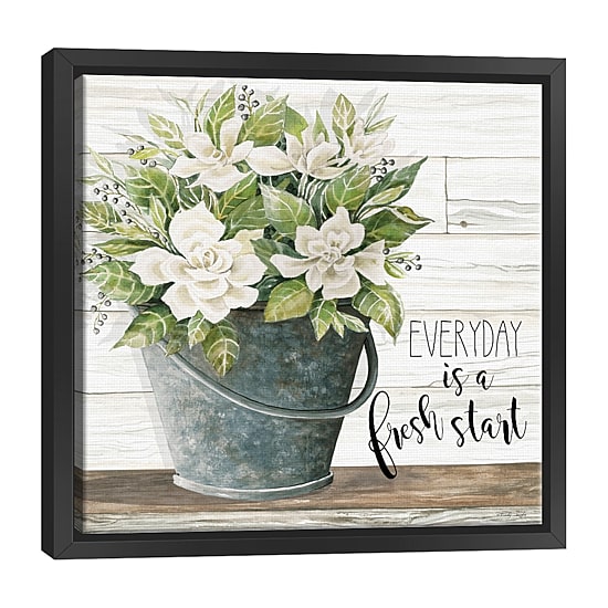 Lumaprints Everyday Is A Fresh Start Framed Canvas Art