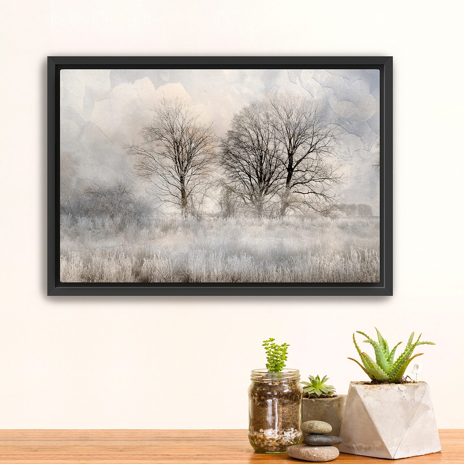 Lumaprints Winter Frost 3 Framed Canvas Art