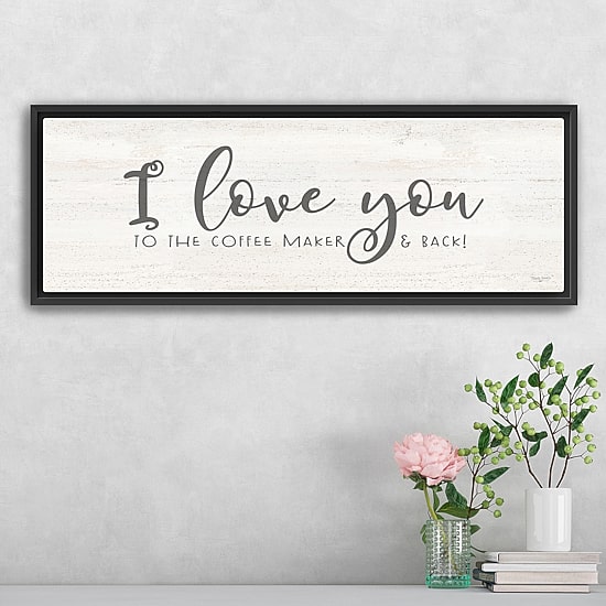 Lumaprints Coffee Kitchen Panel - Love Framed Canvas Art