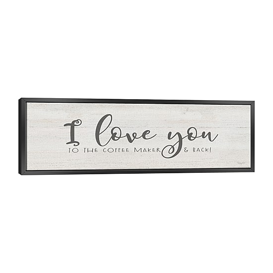 Lumaprints Coffee Kitchen Panel - Love Framed Canvas Art