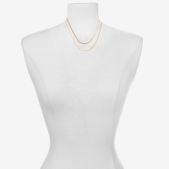 Bijoux Bar Delicates Gold Tone Womens 16 Inch Link Chain Necklace