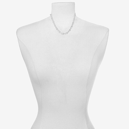 Bijoux Bar Delicates Silver Tone Womens 16 Inch Link Chain Necklace