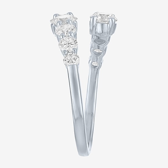 Diamond Addiction (G-H, Si2-I1) Womens 2 CT. T.W. Lab Grown White Diamond 10K Gold Bypass  Cocktail Ring