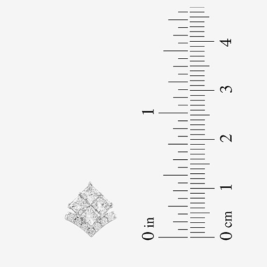 1 1/2 CT. T.W. Lab Grown White Diamond 10K Gold 10.7mm Stud Earrings