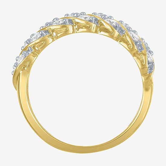 (G-H/Si2-I1) Womens 8.5MM 1 CT. T.W. Lab Grown White Diamond 10K Gold Band
