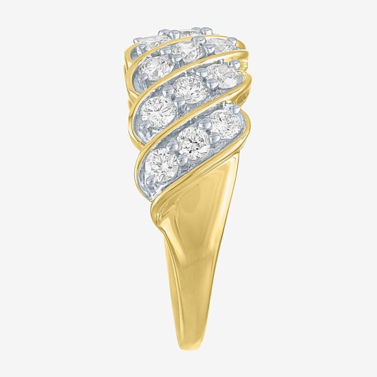 (G-H/Si2-I1) Womens 8.5MM 1 CT. T.W. Lab Grown White Diamond 10K Gold Band