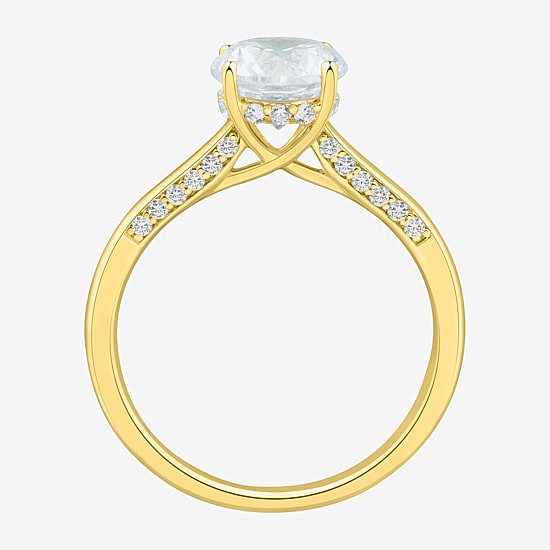 (H-I / Si1-Si2) Womens 1 3/4 CT. T.W. Lab Grown White Diamond 10K Gold Round Solitaire Engagement Ring
