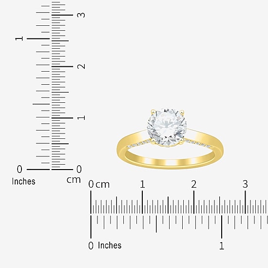 (H-I / Si1-Si2) Womens 1 3/4 CT. T.W. Lab Grown White Diamond 10K Gold Round Solitaire Engagement Ring