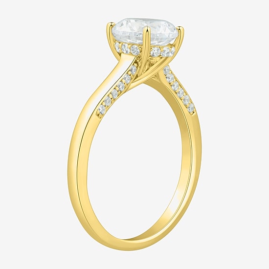 (H-I / Si1-Si2) Womens 1 3/4 CT. T.W. Lab Grown White Diamond 10K Gold Round Solitaire Engagement Ring