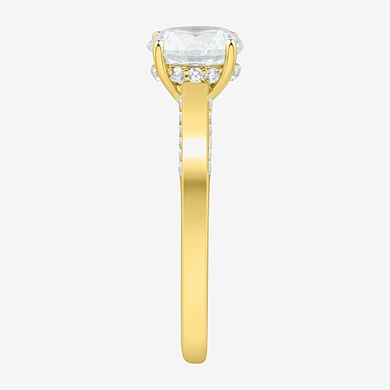 (H-I / Si1-Si2) Womens 1 3/4 CT. T.W. Lab Grown White Diamond 10K Gold Round Solitaire Engagement Ring