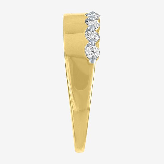 (G-H / Si2-I1) Womens 1/3 CT. T.W. Lab Grown White Diamond 10K Gold Anniversary Band