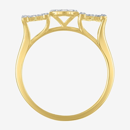 Diamond Addiction (G-H, Si2-I1) "Mom" Womens 1/4 CT. T.W. Lab Grown White Diamond 14K Gold Over Silver Sterling Silver Band