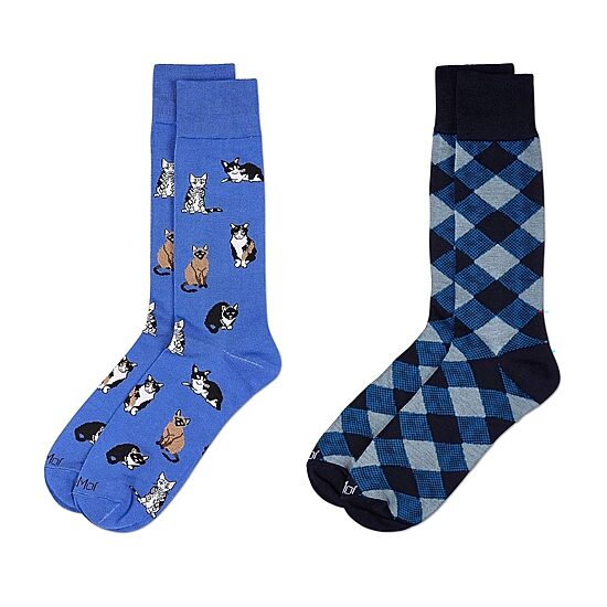 MeMoi Mens 2 Pair Crew Socks