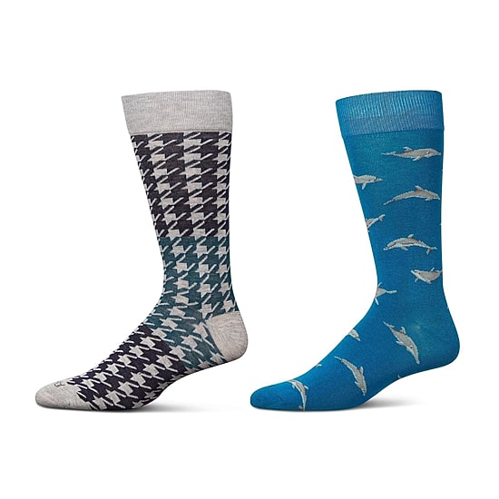 MeMoi Mens 2 Pair Crew Socks