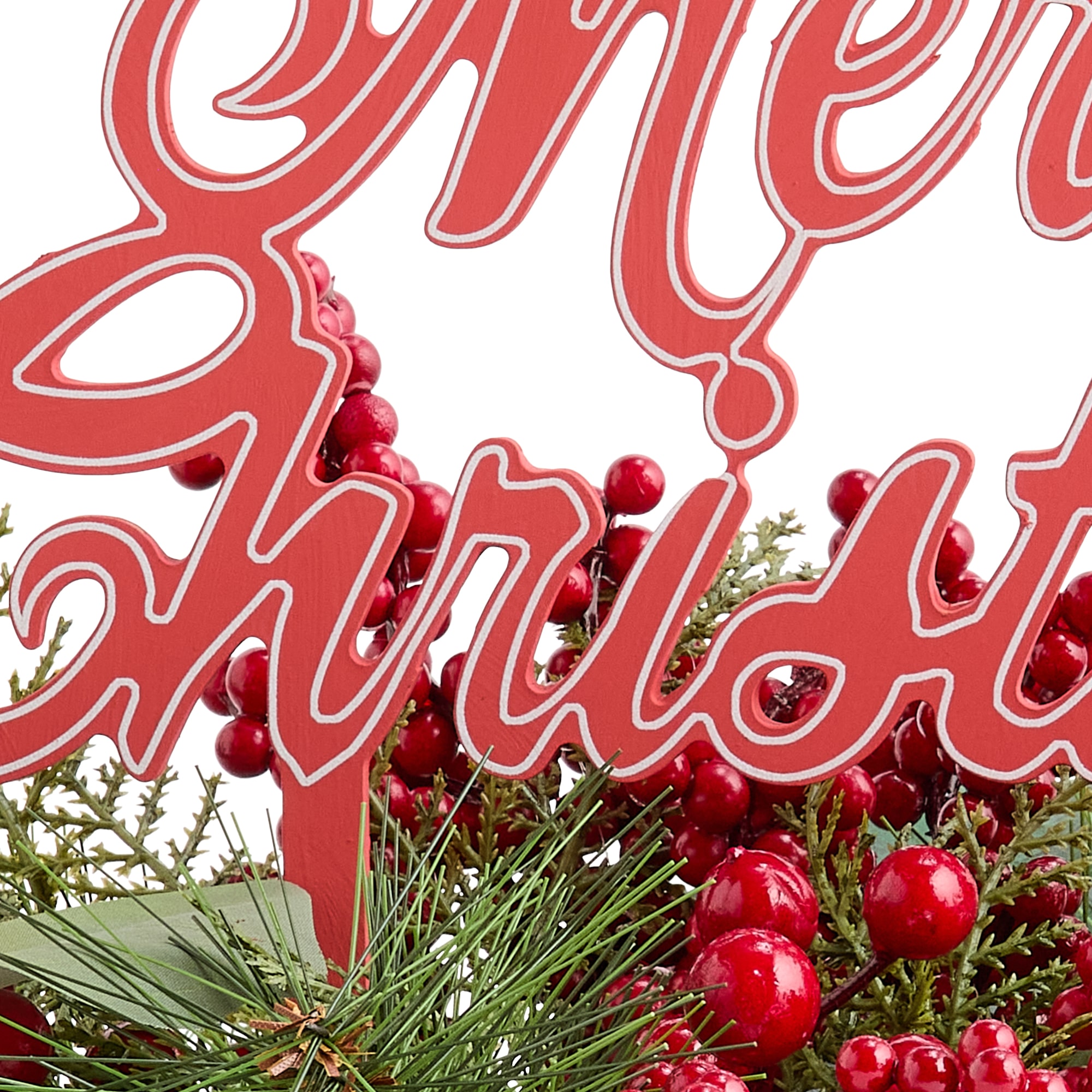 North Pole Trading Co. Merry Christmas Arrangement Floral Arrangement