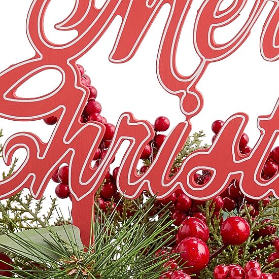 North Pole Trading Co. Merry Christmas Floral Arrangement