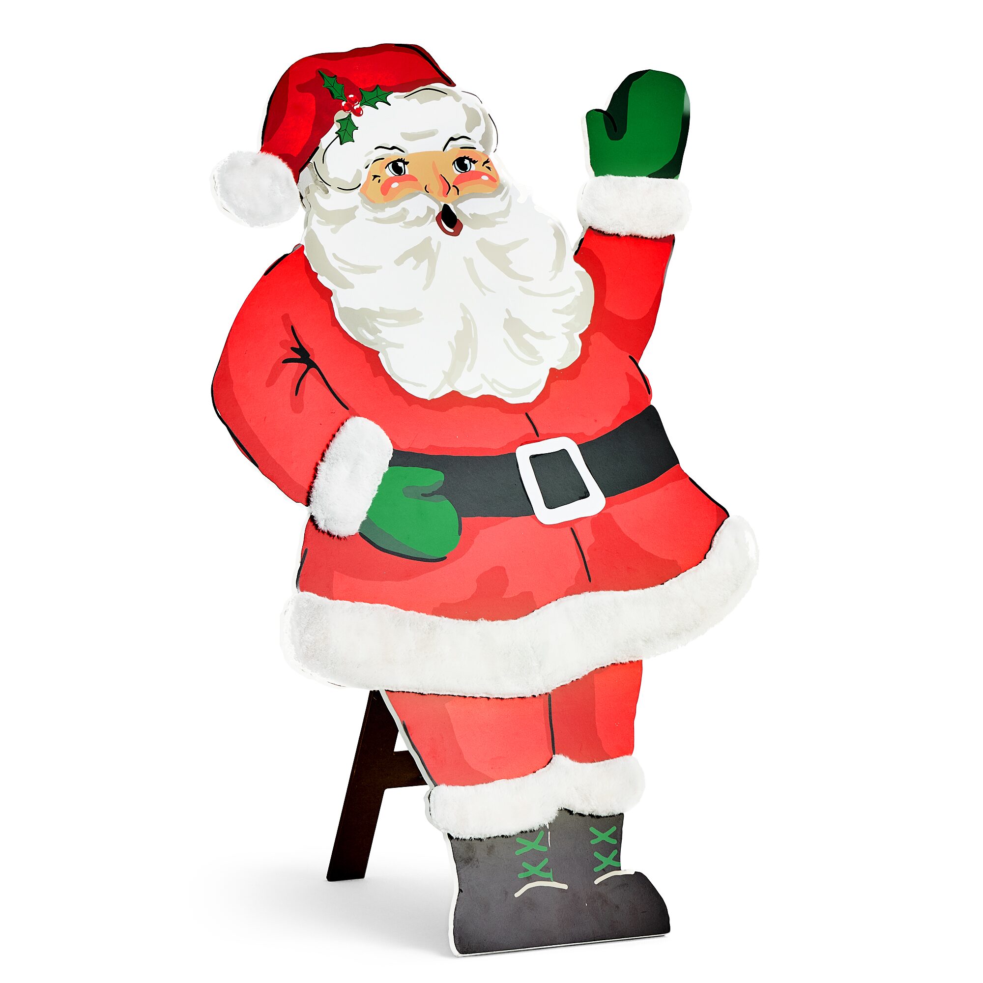 North Pole Trading Co. Santa Figural Porch Leaner Christmas Porch Sign