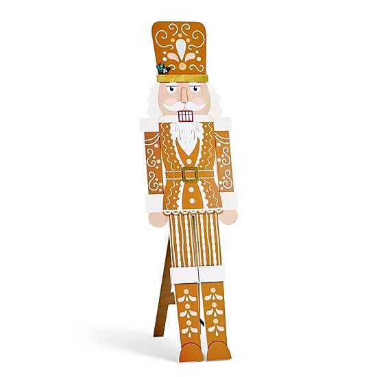 North Pole Trading Co. 48" Nutcracker Gingerbread Figural Porch Leaner Christmas Porch Sign