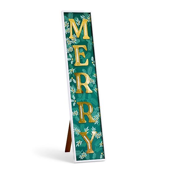 North Pole Trading Co. 47.75" Merry Woodland Porch Leaner Christmas Porch Sign