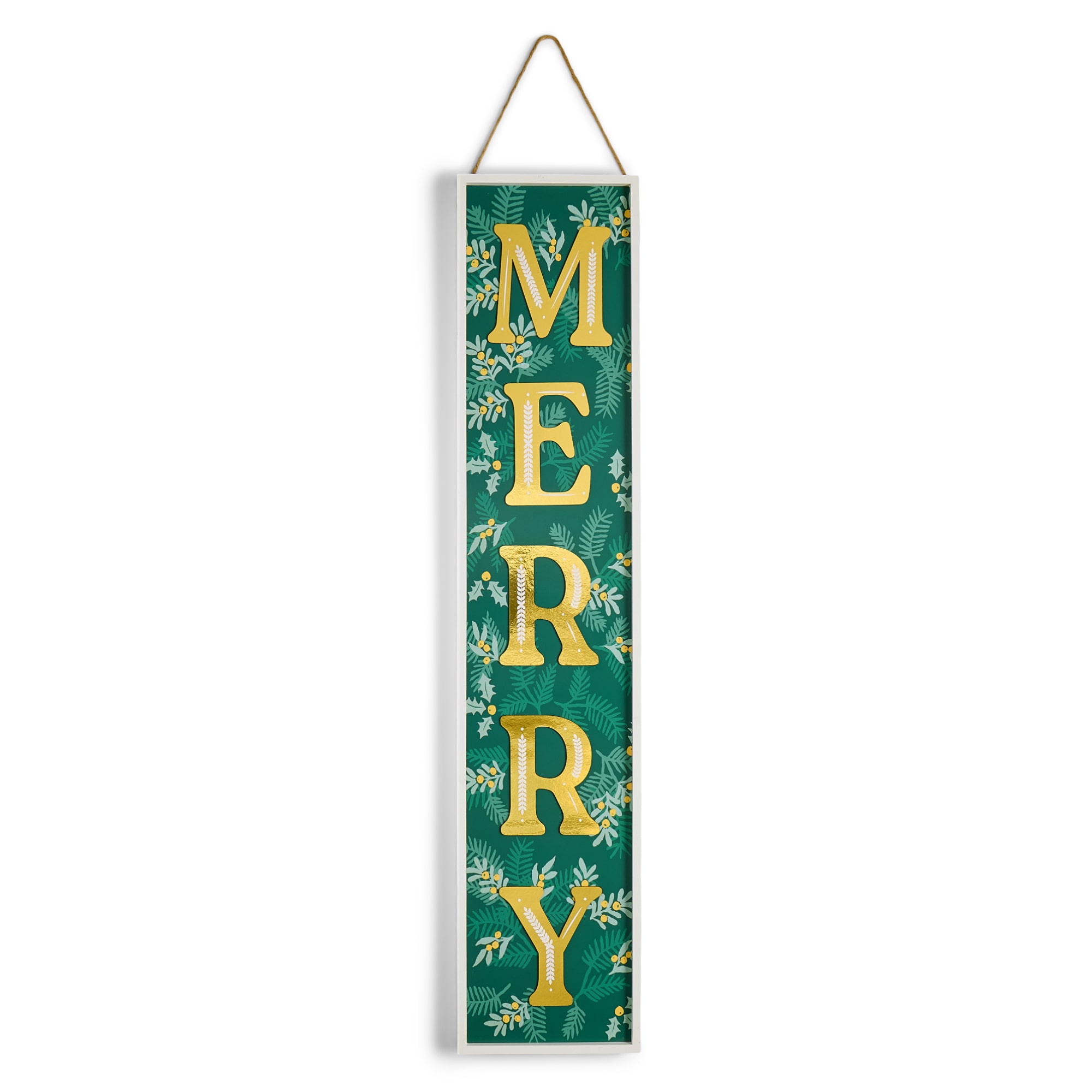 North Pole Trading Co. 47.75" Merry Woodland Porch Leaner Christmas Porch Sign