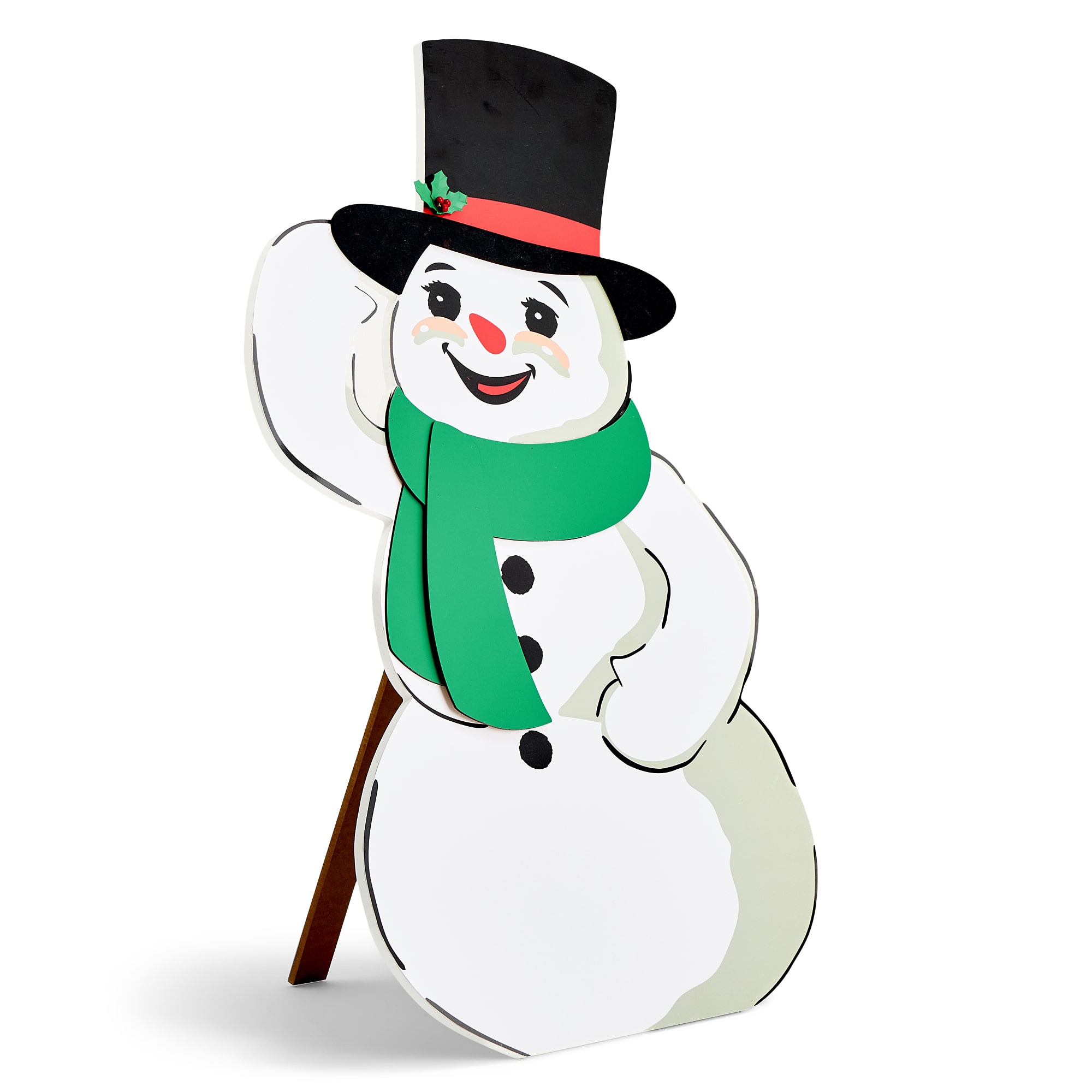 North Pole Trading Co. Snowman Figural Porch Leaner Christmas Porch Sign