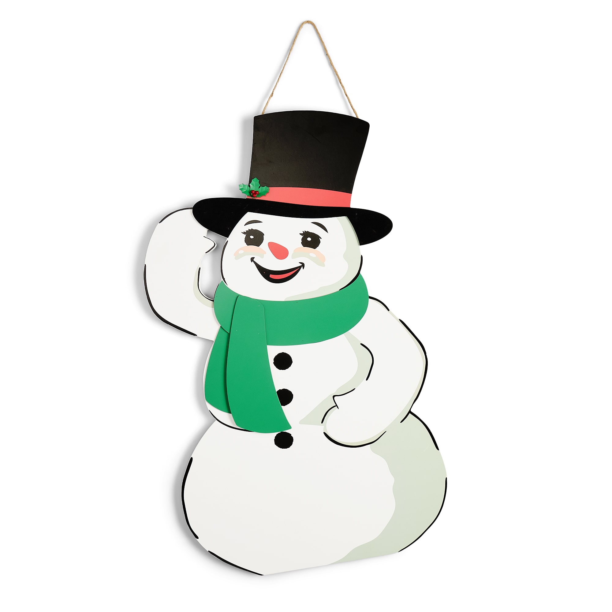 North Pole Trading Co. Snowman Figural Porch Leaner Christmas Porch Sign