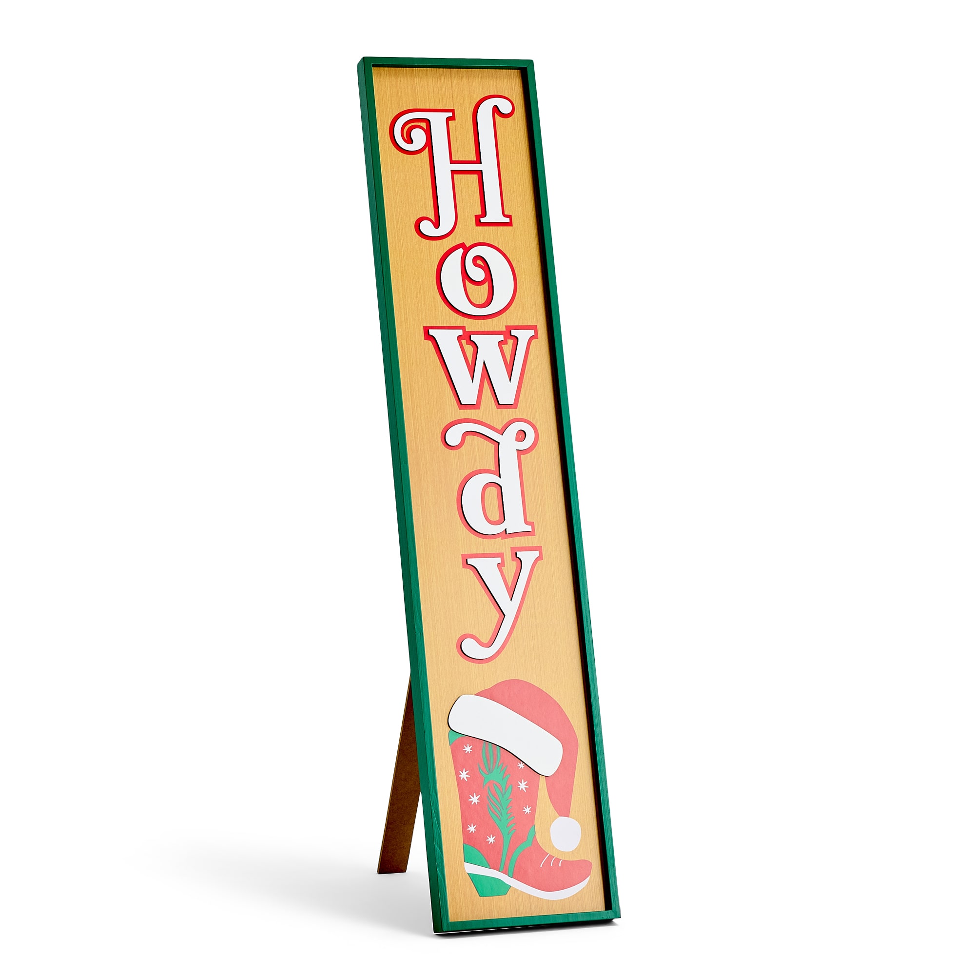 North Pole Trading Co. 47.75" Howdy Porch Leaner Christmas Porch Sign