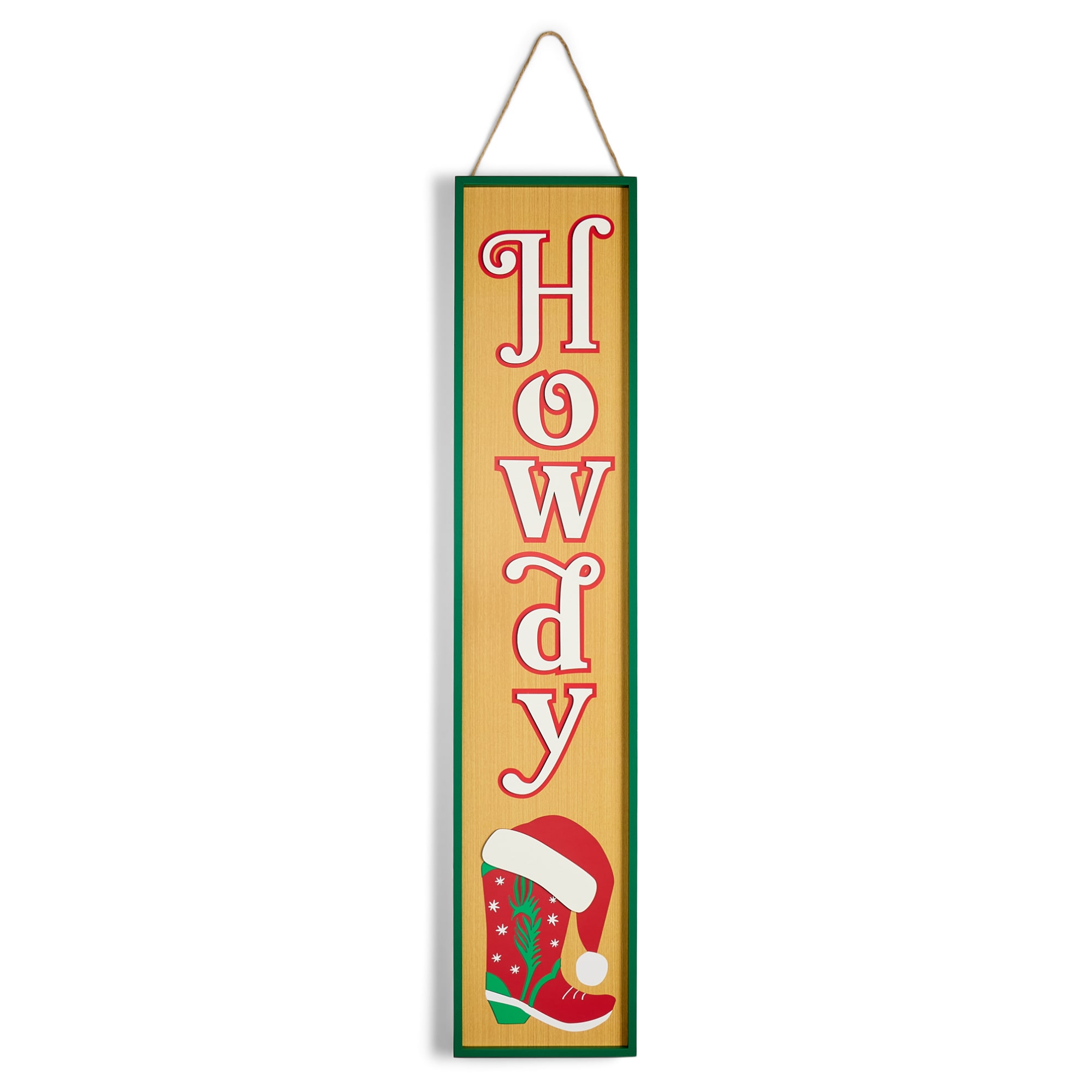 North Pole Trading Co. 47.75" Howdy Porch Leaner Christmas Porch Sign