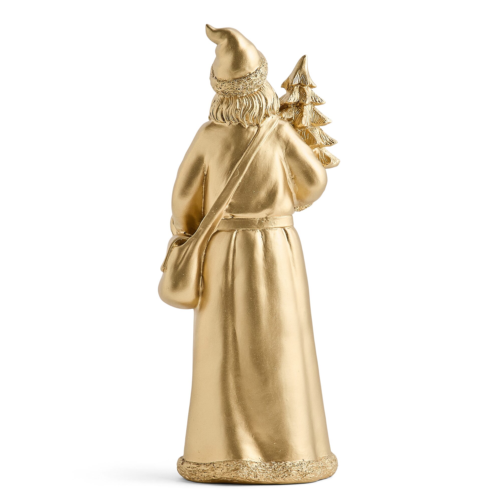 North Pole Trading Co. Gold Santa Figurine Christmas Tabletop Decor