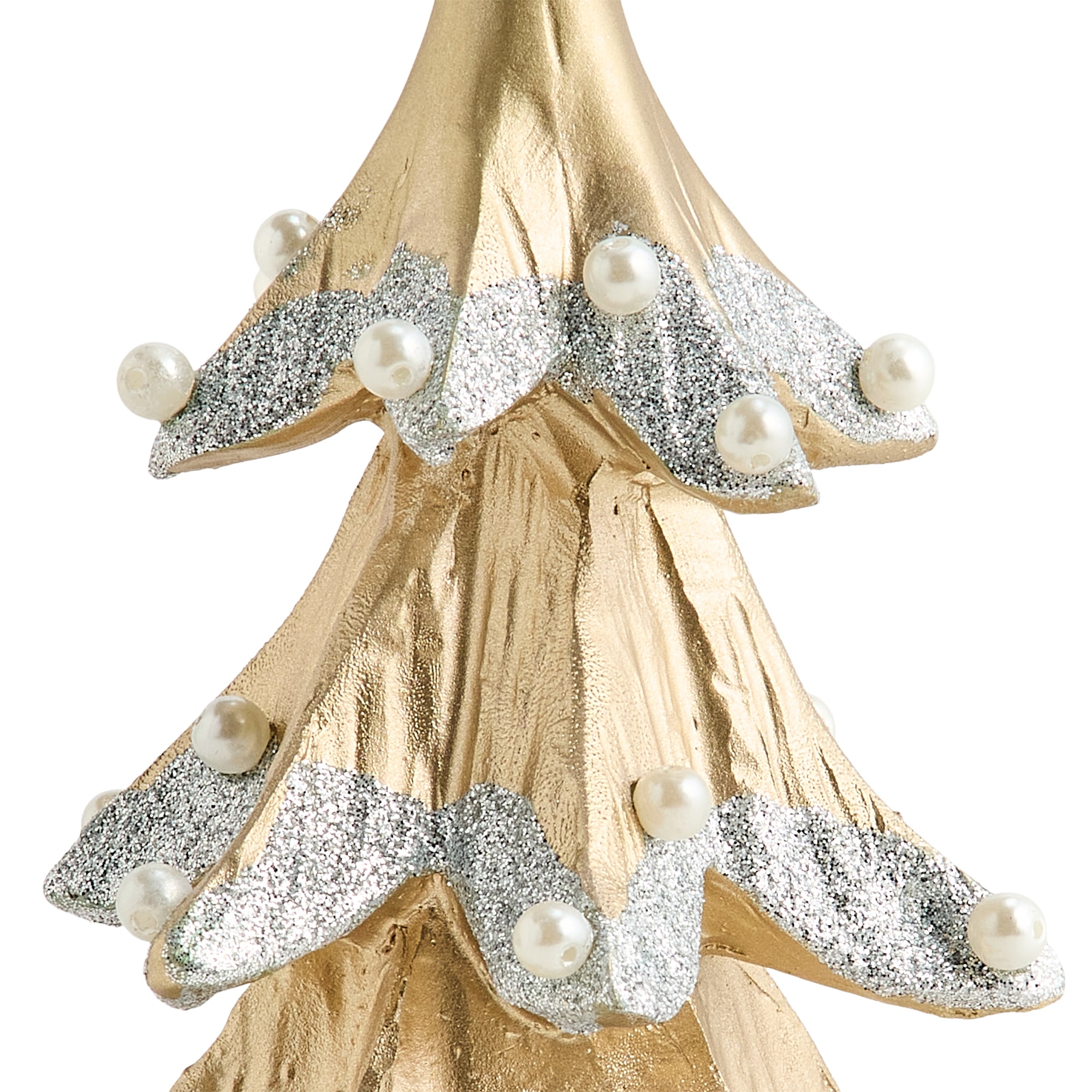 North Pole Trading Co. 8" Gold Glitter Tree Christmas Tabletop Decor