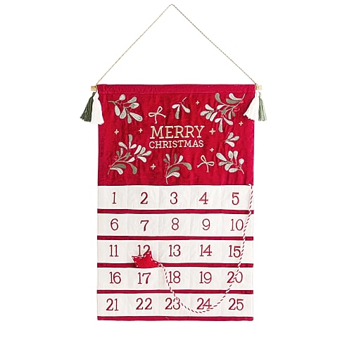 Martha Stewart Merry Christmas Advent Christmas Advent Calendar In Red
