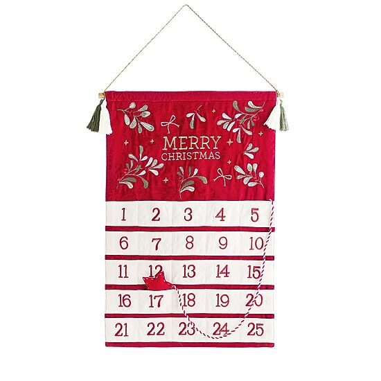 Martha Stewart Hanging Merry Christmas Advent Calendar
