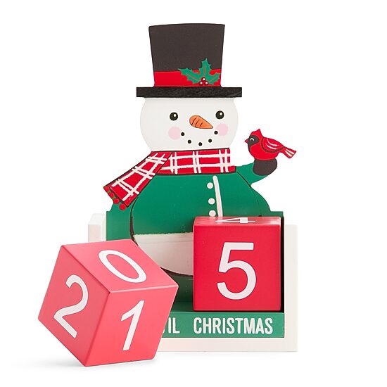 North Pole Trading Co. 8" Snowman Christmas Advent Calendar