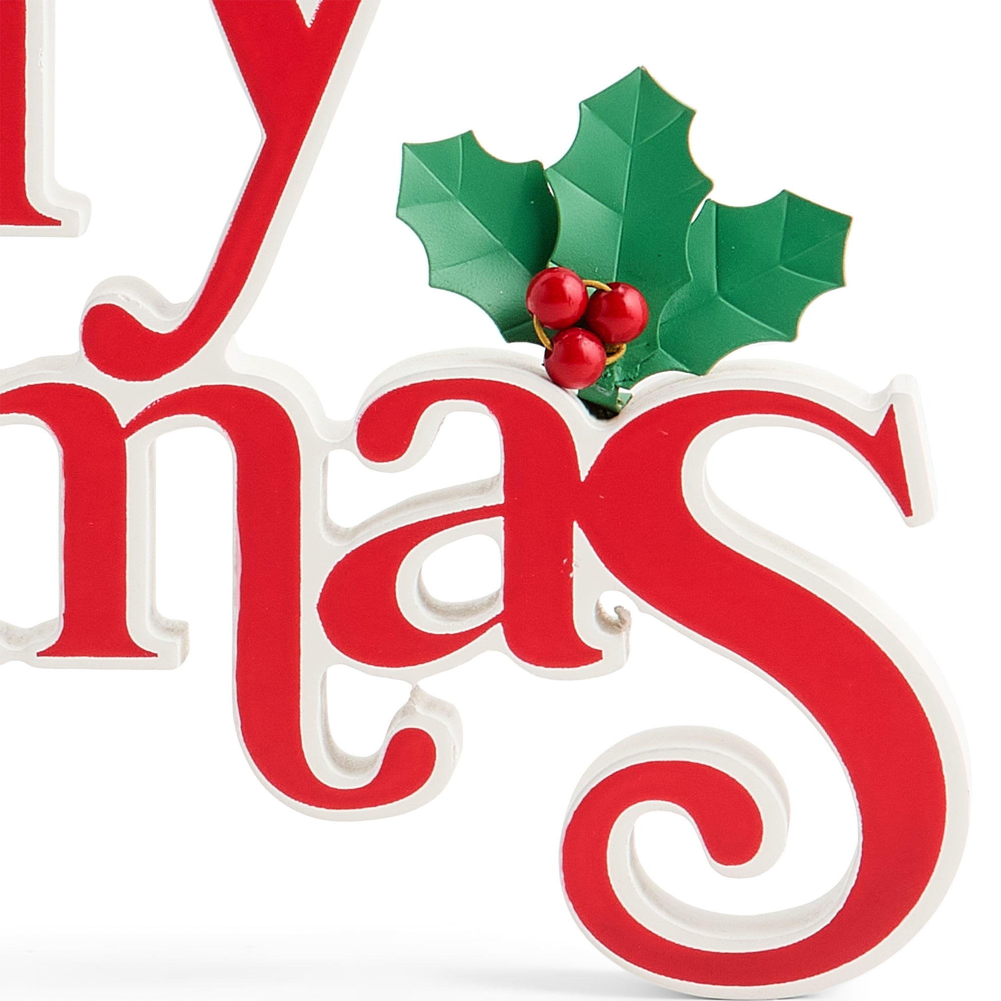 North Pole Trading Co. Merry Christmas Sign Christmas Tabletop Decor